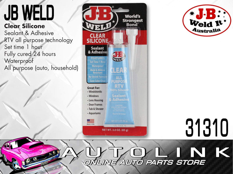 J-B Weld 31310 All-Purpose RTV Silicone Sealant and Adhesive - 3 oz. - Clear - NewNest Australia