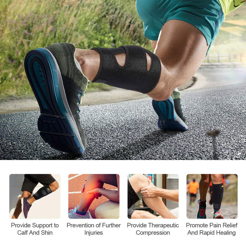 Calf Support Brace Adjustable Shin Splint Breathable Compression Calf Bandage Sleeve for Relieving Tight Calves, Muscle Discomfort, Torn Calves, Swelling, Sprains Recovery, Men and Women - NewNest Australia