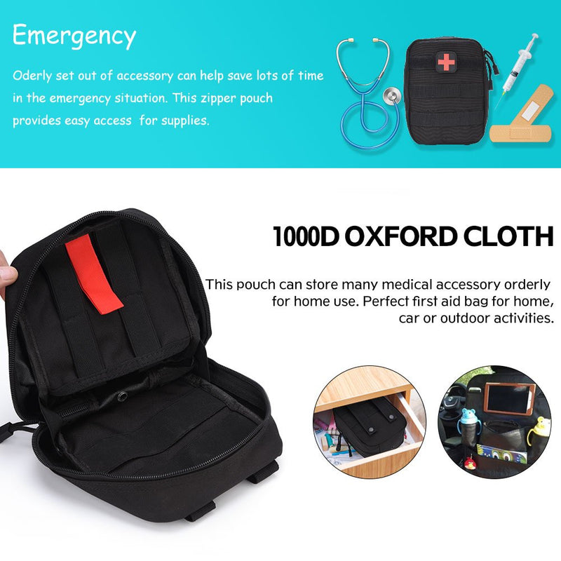 Vgeby1 First Aid Medical Bag, First Aid Bag, Emergency Survival Kit, Outdoor Backpack, Molle Bag For Home, Car, Hunting, Workplace, Camping, Travel, 1000D Oxford Fabric - NewNest Australia