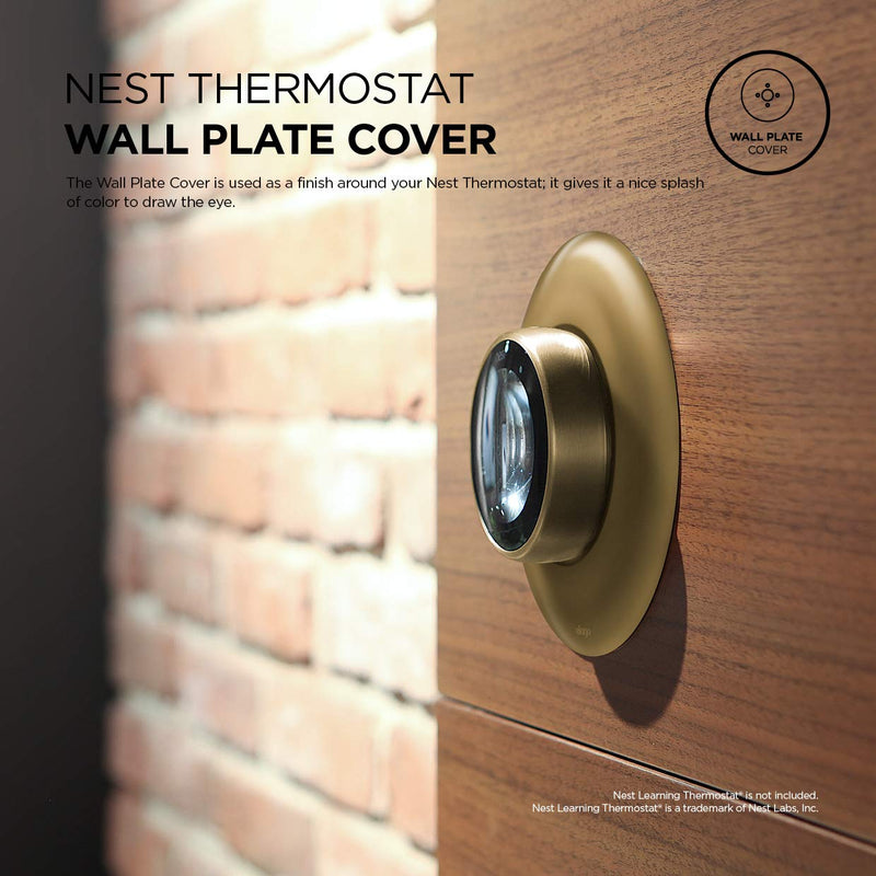 elago Wall Plate Cover Designed for Google Nest Learning Thermostat (Brass) - Compatible with Nest Learning Thermostat 1st/2nd/3rd Generation, Not compatible with 2020 models [US Patent Registered] Brass - NewNest Australia