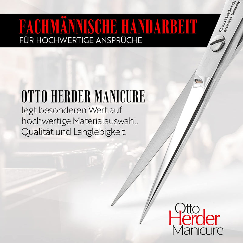 OTTO HERDER Beard Scissors Men 11.5cm - Beard Trimmer Nose Hair Scissors Beard Scissors Straight Blade Cuts Precisely Shapes Mustaches and Beards - Fine micro-serration prevents the hair from slipping - NewNest Australia