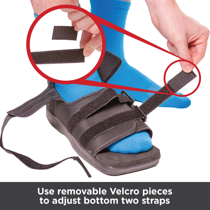 BraceAbility Post-op Shoe for Broken Foot or Toe | Medical/Surgical Walking Boot Cast, Stress Fracture Brace & Orthopedic Sandal with Hard Sole (Small - Female) Small (Pack of 1) - NewNest Australia