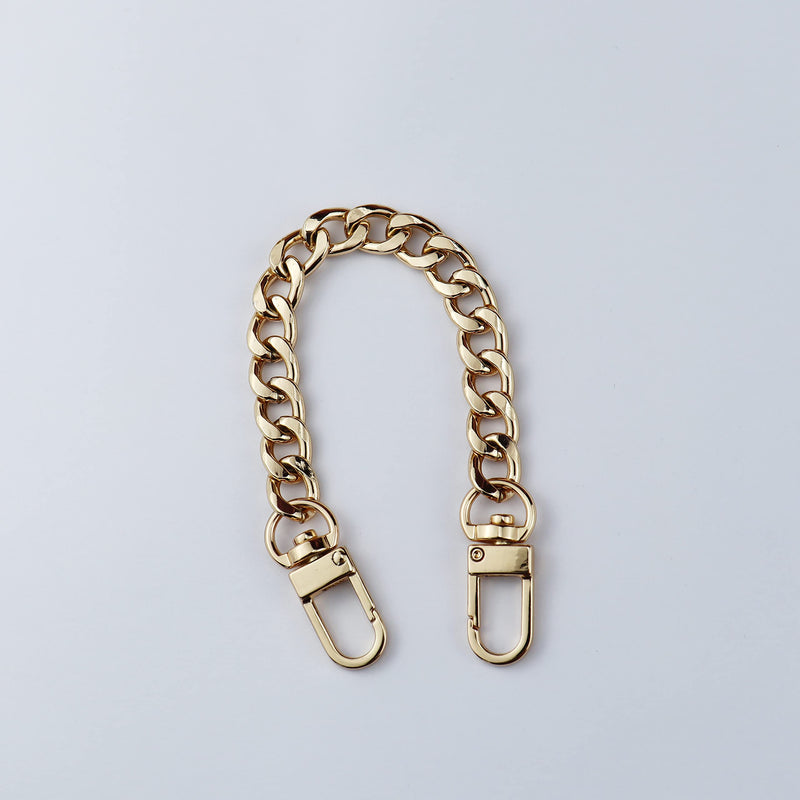 HEEHEE 7.9" Purse Chain Strap More Upscale Color Tone Wearing Comfortable 0.4" Wide Extra Thick Quality Metal Flat Chains Replacement Straps with Buckles Gold 1 PCS for Shoulder Cross Body Handbag Gold 7.9" - NewNest Australia