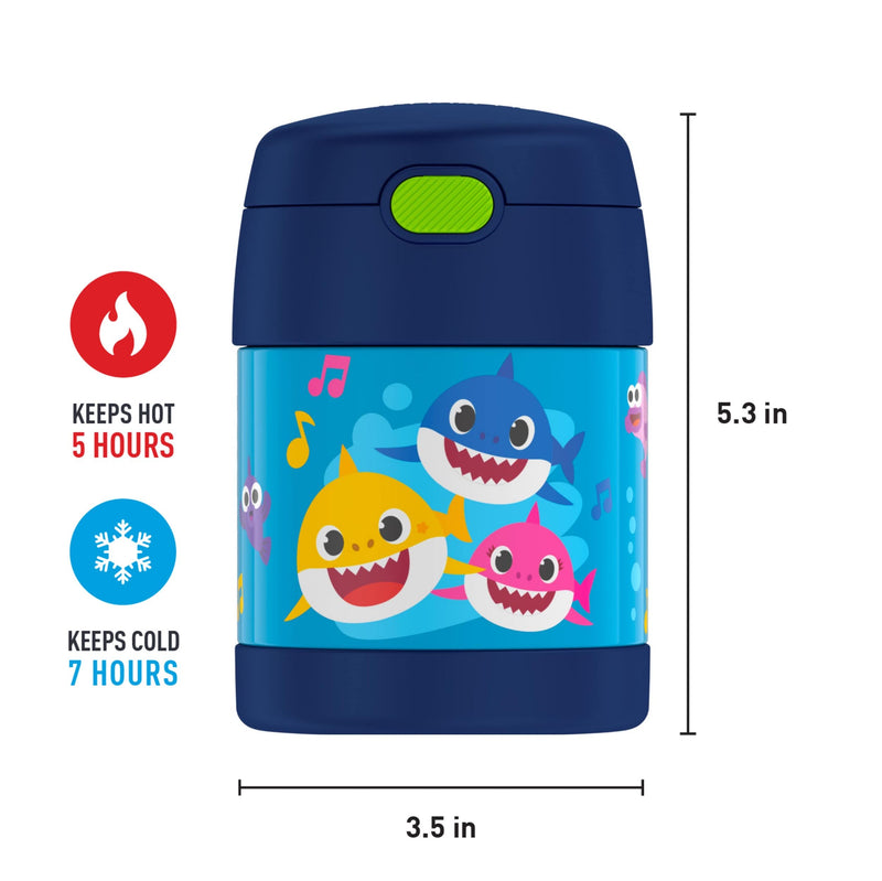 THERMOS FUNTAINER 10 Ounce Stainless Steel Vacuum Insulated Kids Food Jar with Spoon, Baby Shark - NewNest Australia