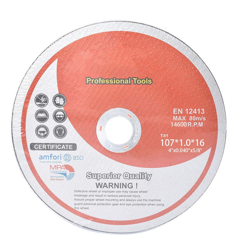 25 Pack 4"x.040"x5/8" Cut Off Wheel - Metal & Stainless Steel Thin Cutting Discs 25pcs 4"*0.040"*5/8" - NewNest Australia