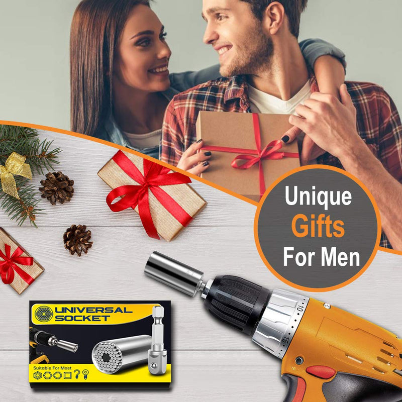 Universal Socket Tools Gifts for Men Women - Super Socket Sets Dad Gifts, Gadgets Tools for Men Mechanic Tools With Power Drill Adapter 7-19 MM, Unique Gift For Dad, Fathers Day Gifts for Dad 1 - NewNest Australia