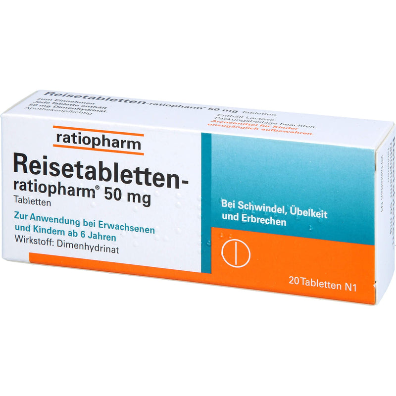 REISETABLETTEN-ratiopharm, tablet, 20 pcs, for nausea - NewNest Australia