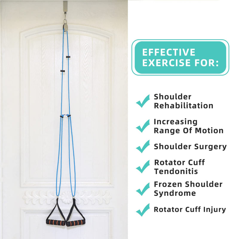 Fanwer Shoulder Pulley - Over The Door Recovery Exercise for Frozen Shoulder Rehab, Arm Rehabilitation Exercise System for Shoulder Physical Therapy, Improve Flexibility, Strength, Range of Motion - NewNest Australia