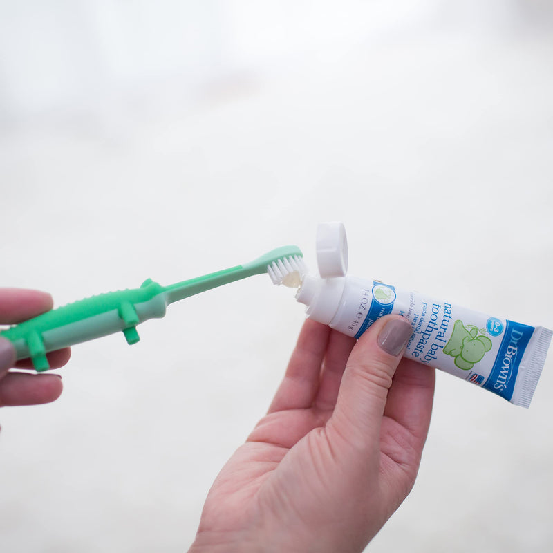 Dr. Brown's Toddler And Baby Toothbrush, Crocodile, Green - NewNest Australia