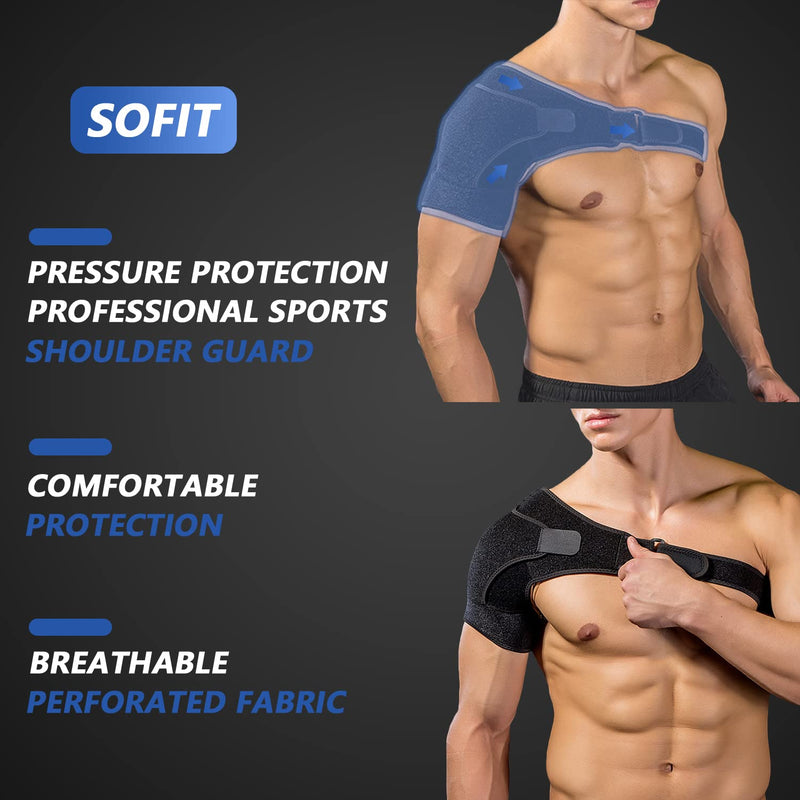 SOLO ACTFIT Shoulder Brace Adjustable Neoprene Wrap Arm Support Shoulder Support to Protect Against Injury Pain Rotator Elastic Sports Cuffs for Right and Left - NewNest Australia