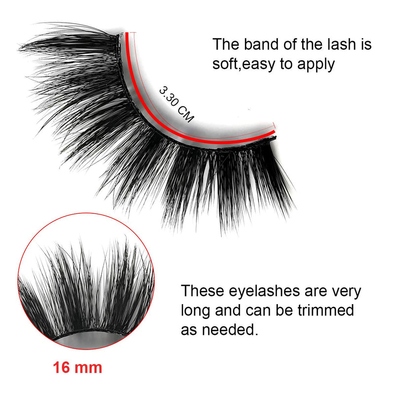 False Eyelashes 4 Pairs - Professional Reusable Face Eyelashes Fit for All Eyes, Natural Thick Hand-Made 3D Faux Mink Eyelashes for a Beautiful Makeup Look (G106) - NewNest Australia