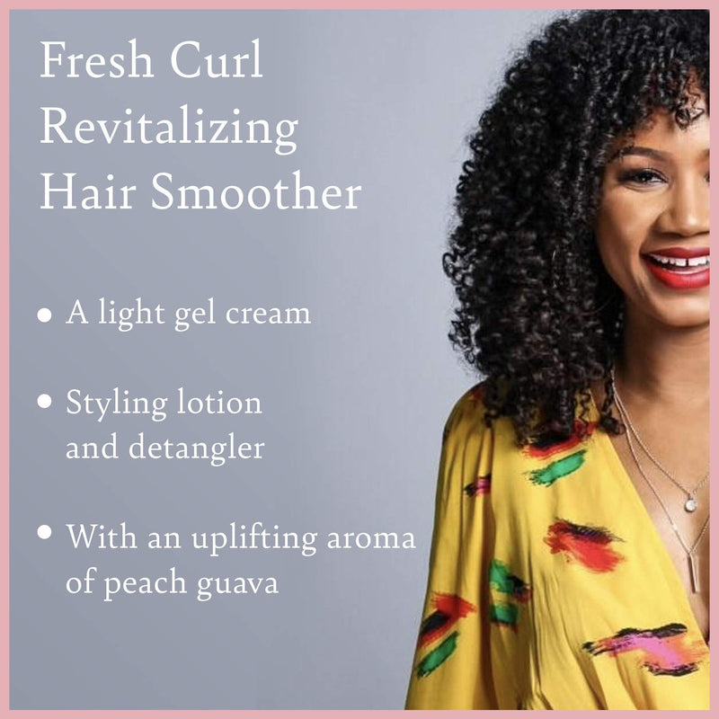 Camille Rose Fresh Curl Revitalizing Hair Smoother, moisturising curl definition, styling lotion and detangler. Natural, clean formula. For coily, curly, wavy hair, 8.0 fl. oz. - NewNest Australia