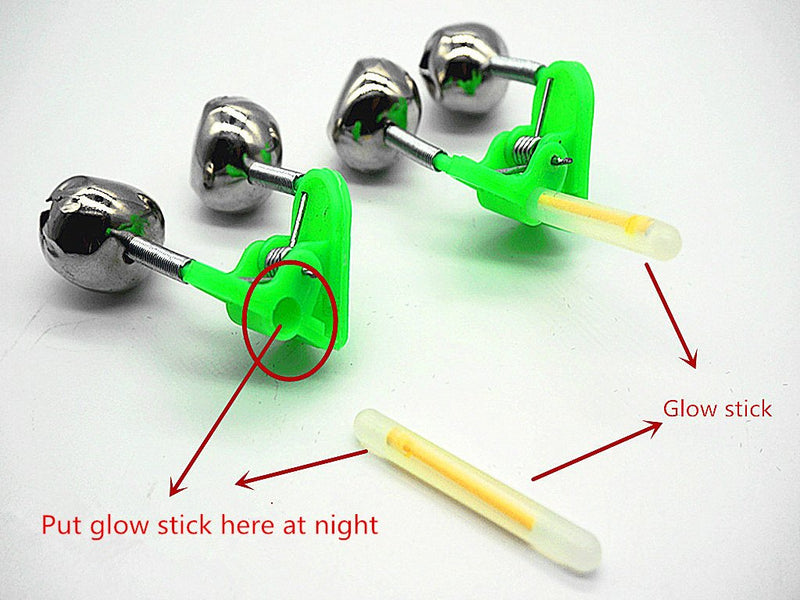 Toasis Fishing Bite Indicator Rod Alert Bell Alarm with Glow Sticks Pack of 20pcs - NewNest Australia