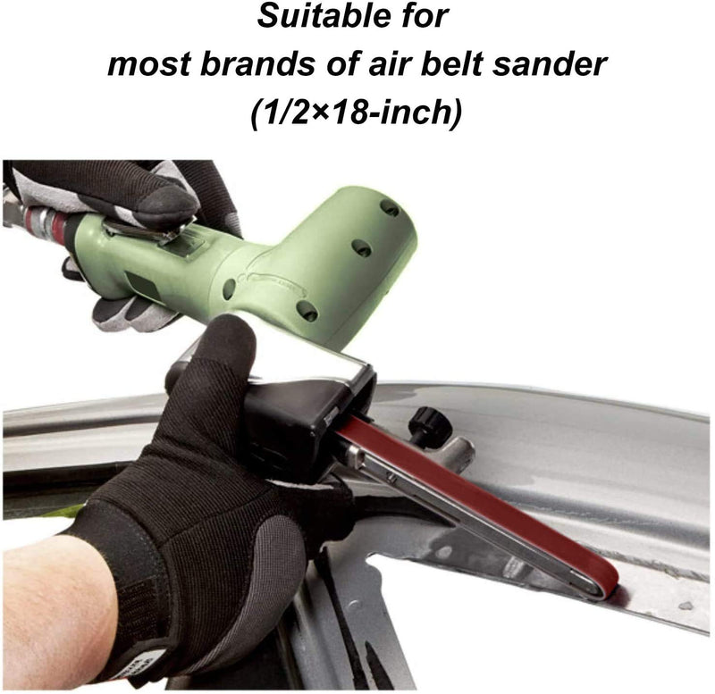 1/2 x18 Sanding Belt, Sanding Belts Assortment,8 Each of 60 80 120 150 240 400 Grit (1/2x18 Inch,48 Pack) - NewNest Australia