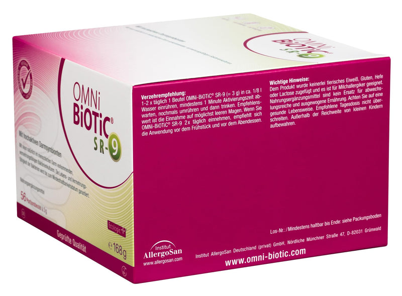 OMNi BiOTiC SR-9 | 56 servings (168g) | 9 bacterial strains | 15 billion germs per daily dose | powder | Vegan | Gluten free | Lactose free | - NewNest Australia