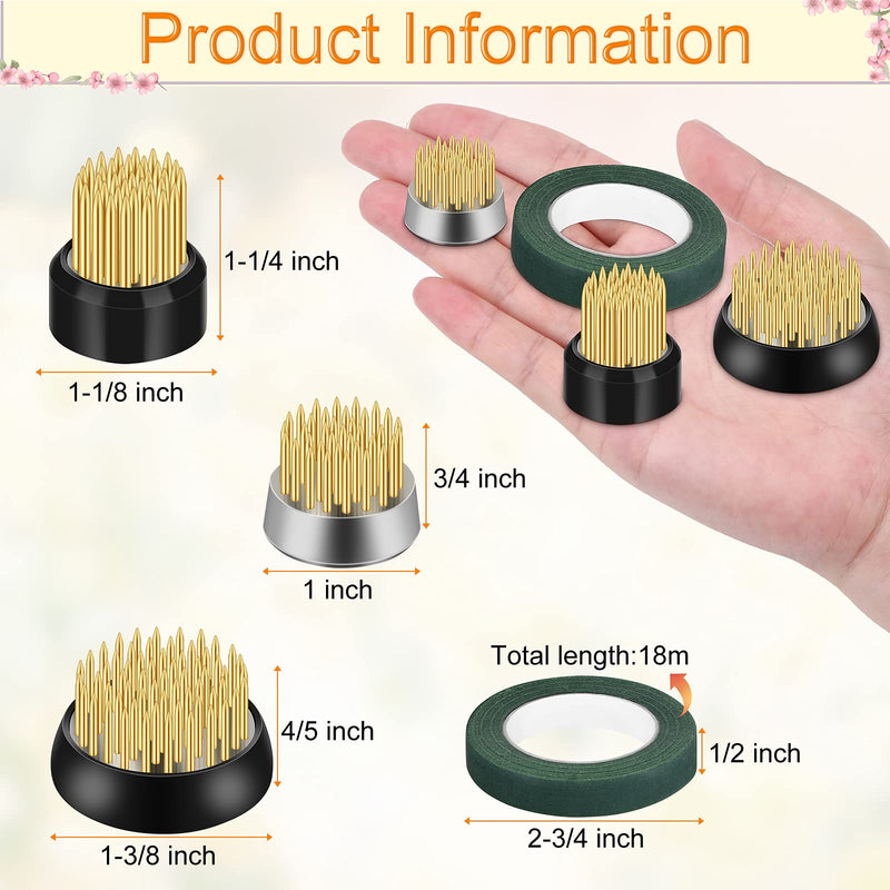 7 Pieces Flower Frog Round Flower Arranger - Cludoo Flower Holder Floral Arrangement Pin Holder Set 3 Sizes Stainless Floral Flower Frog Fixed Tools with 1 Roll Tape (0.91", 1.02", 1.34") - NewNest Australia