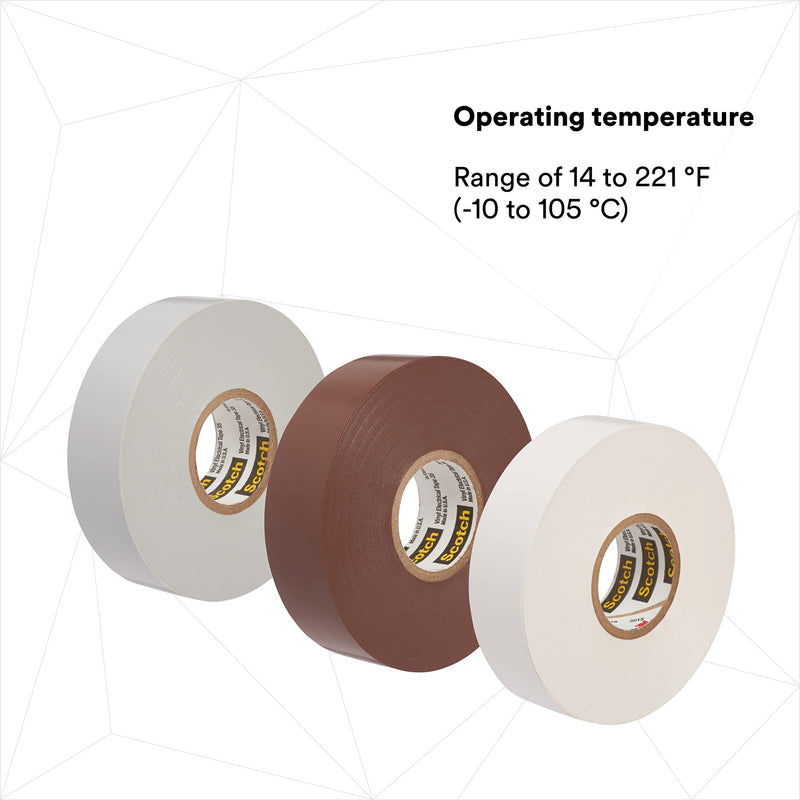 3M Scotch Vinyl Color Coding Electrical Tape 35, 1/2" x 20', Multi-Color - NewNest Australia