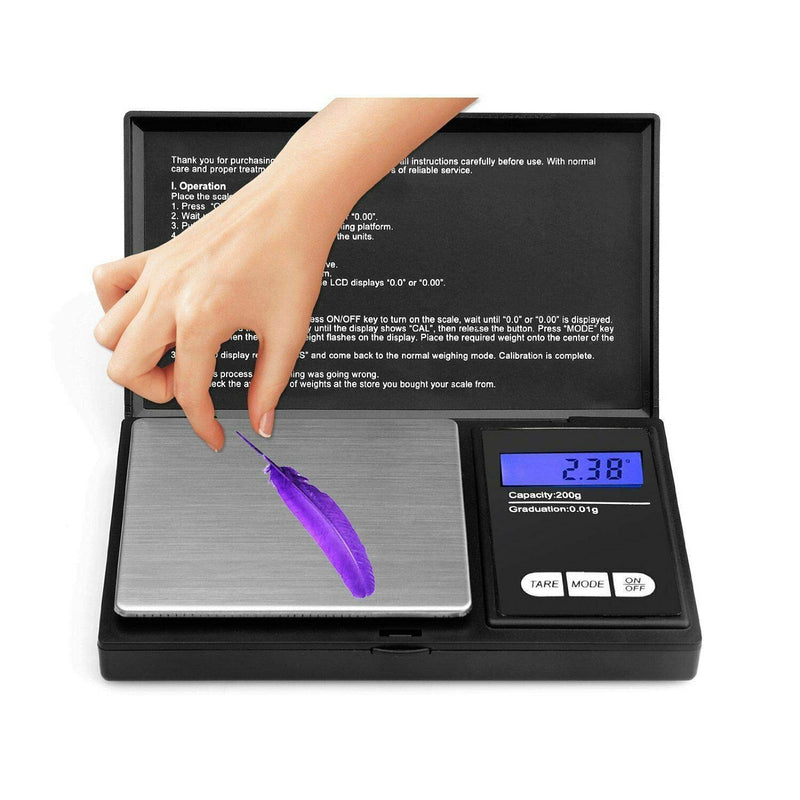 200g x 0.01g LCD Digital Pocket Scale Jewelry Gold Gram Precision Weight Scale,Food Scale,Kitchen Scale - NewNest Australia