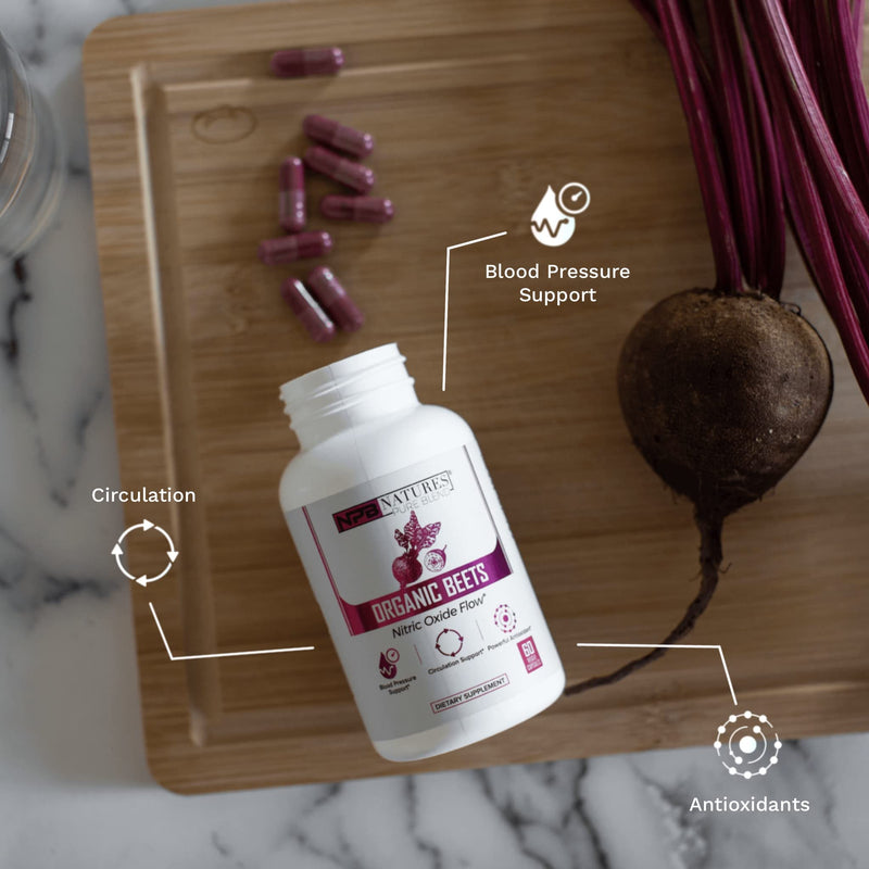 Nature's Pure Blend Organic Beets I Support Blood Flow, Blood Pressure, Heart Health I Energy Booster, L Arginine - NewNest Australia