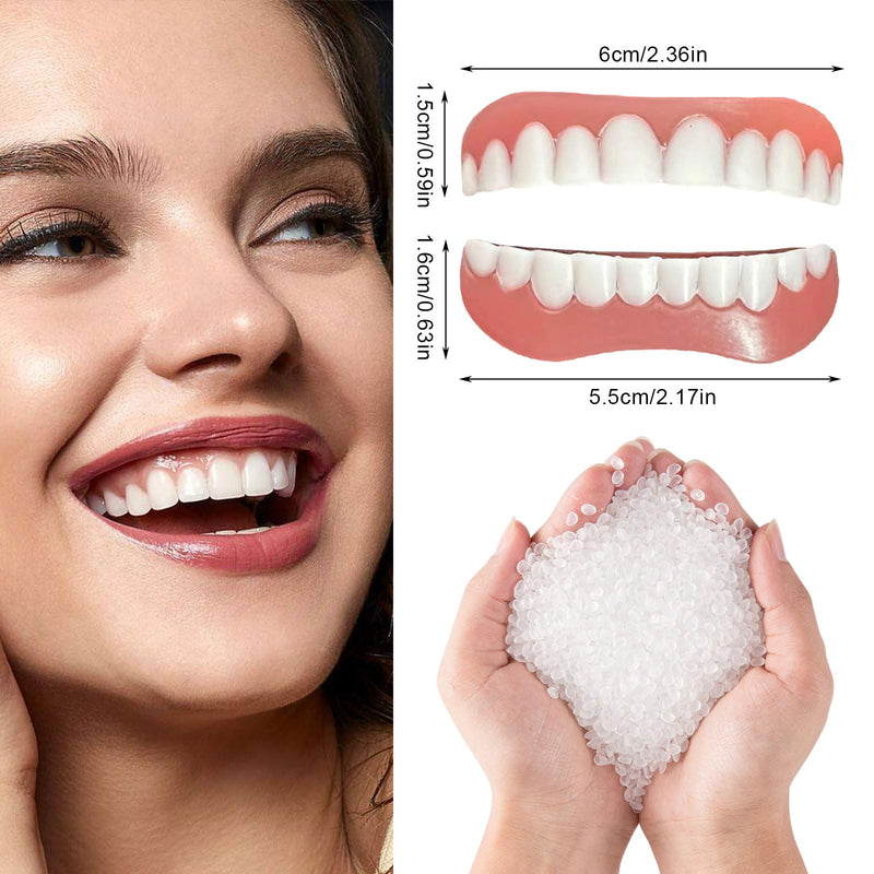 EUPSIIU 5 pairs of false teeth veneers, fake teeth, false teeth veneers, cosmetic tooth cover, cosmetic veneers teeth women men temporary dentures for bad teeth 10 pieces - NewNest Australia