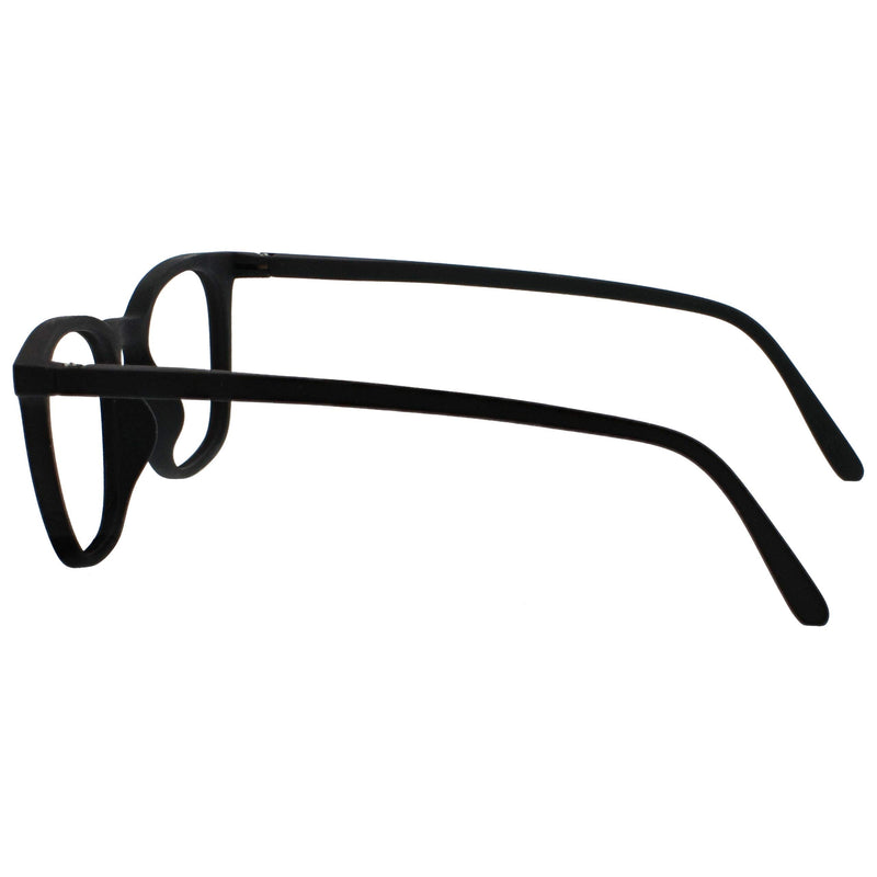 Opulize Bex Distance Glasses Nearsightedness Large Square Cool Designer Frame Spring Hinges Scratch Resistant Black Men Women M64-1 -1.00 Matt Black -1.00 Diopter - NewNest Australia