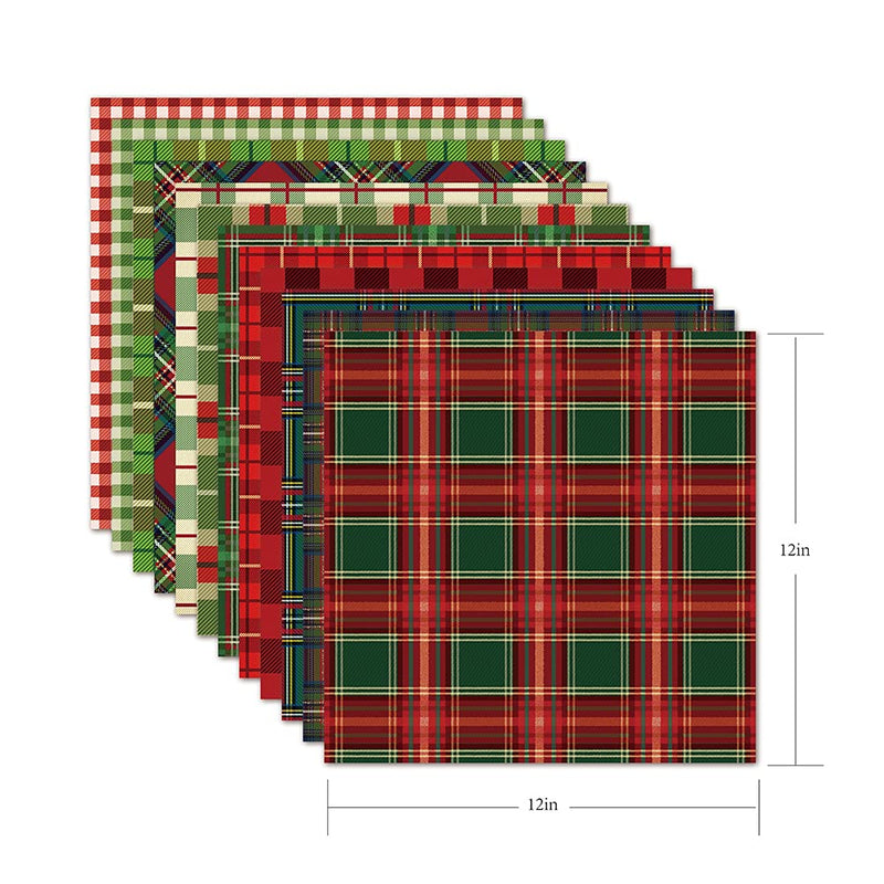 SPECUT XINPOCUT infusible Transfer Ink Sheets(12pcsSet, 12x12) - Christmas Plaid Paper Sublimation for Cricut Mug Press,Heat Press Machine Sheets T-Shirts Bag, 12-x-12-Inch 1 - NewNest Australia