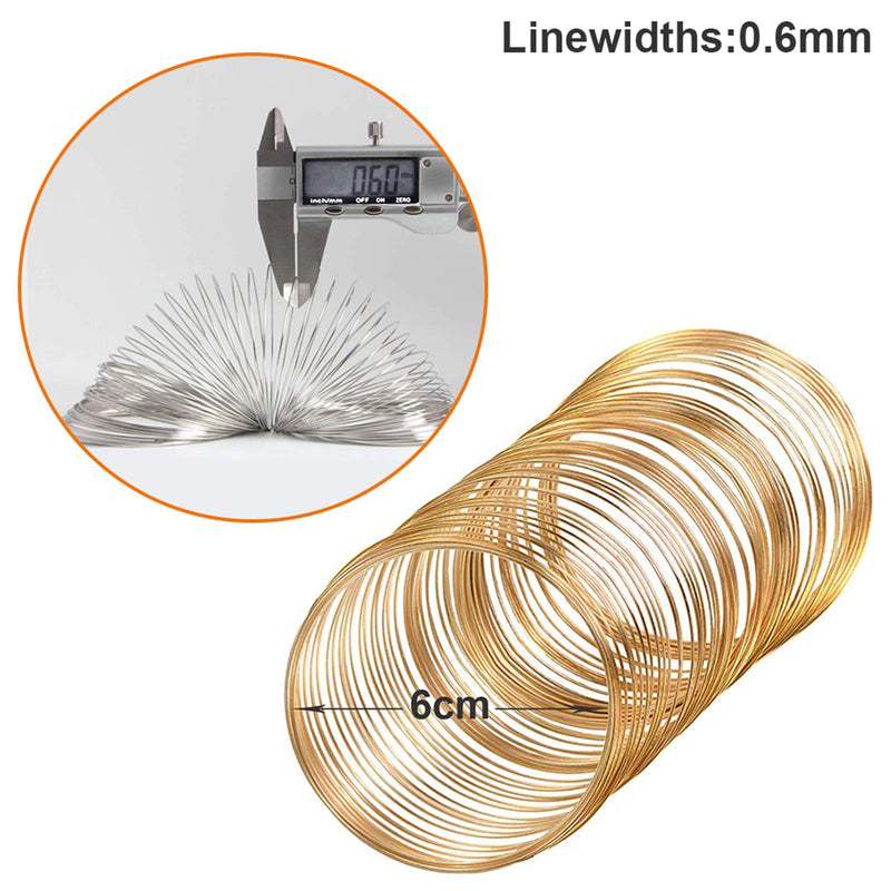 500 Loops Jewelry Wire Memory Beading Wire Steel Memory Wire Cuff Bangle Bracelet for Jewelry Making Supplies Art Creation Bracelet Necklace DIY Crafts Making Jewelry Making Dolls - NewNest Australia