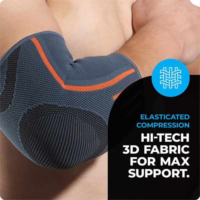 VITTO Elbow Support for Men & Women - Compression Sleeve for Tendonitis, Arthritis, Injury - Tennis Elbow Support Strap, Golfers Elbow Support, Elbow Sleeves for Weightlifting (L, Grey, Single) L 1 - NewNest Australia