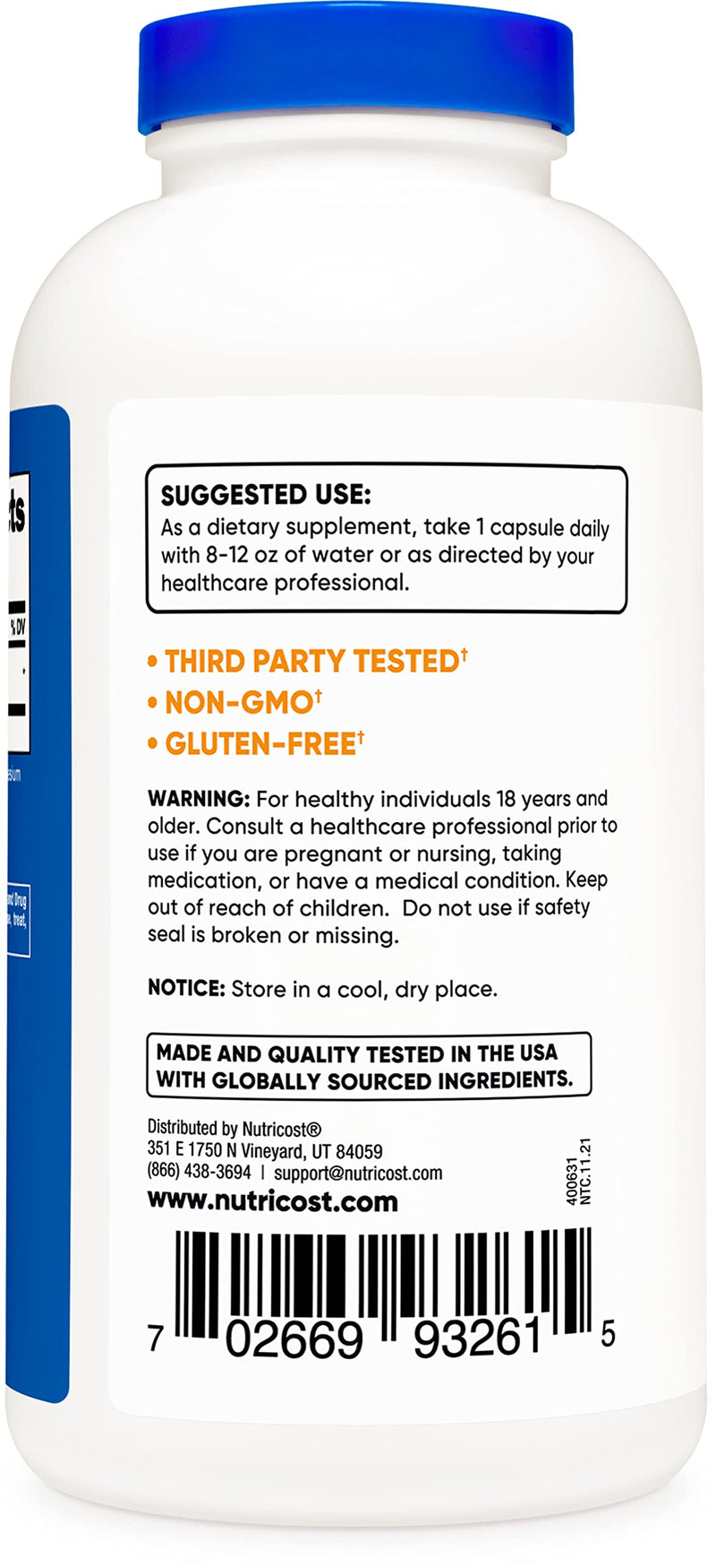 Nutricost L-Arginine 500mg, 300 Capsules - Gluten Free and Non-GMO 300 Count (Pack of 1) - NewNest Australia