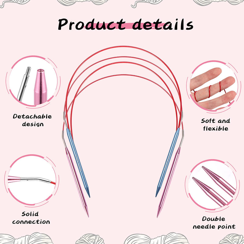 Ruidi 13 Pairs of Interchangeable Circular Knitting Needles Set - NewNest Australia