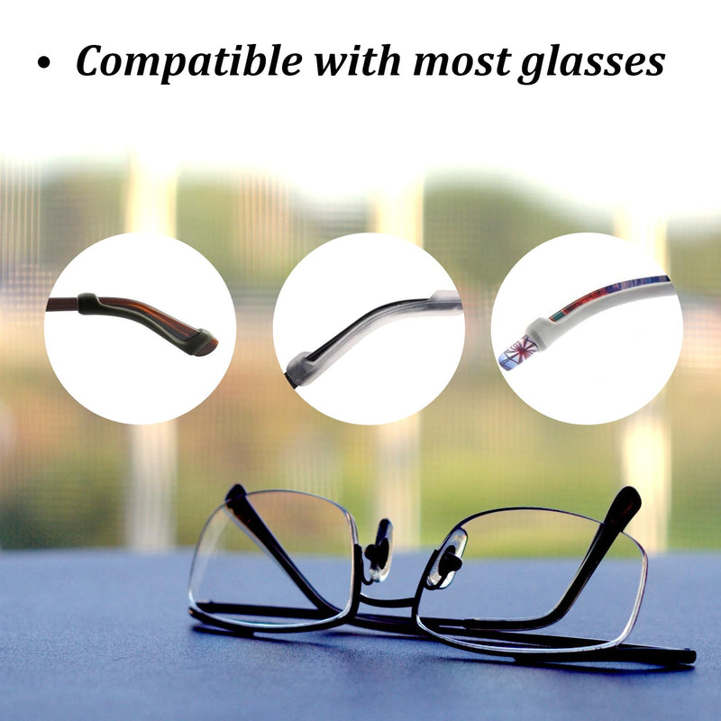 6 pairs of glasses temple cover silicone non-slip elasticity glasses non-slip stopper glasses accessories soft glasses holder universal glasses ear hooks suitable for running, sports, camping, learning to read - NewNest Australia