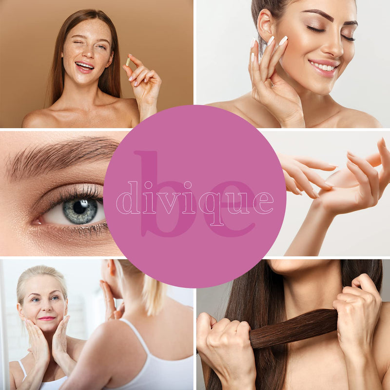 Divique Collagen Capsules High Dose Pack Of 270 - Collagen Complex Type 1, 2, 3, 5, 10 - Hyaluronic Acid Collagen Capsules With Hyaluron, Vitamin C, Biotin, Selenium, Zinc - 1500Mg Collagen - NewNest Australia