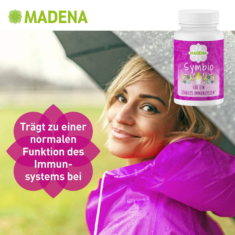 Madena Symbio Intestinal Bacteria, Cultures Complex With Lactobacillus And Bifidobacterium Bifidum Cultures, Inulin Synergy 1, Vitamin C, 50 Vegan Capsules, To Strengthen The Immune System, 50 Pieces (Pack Of 1) - NewNest Australia