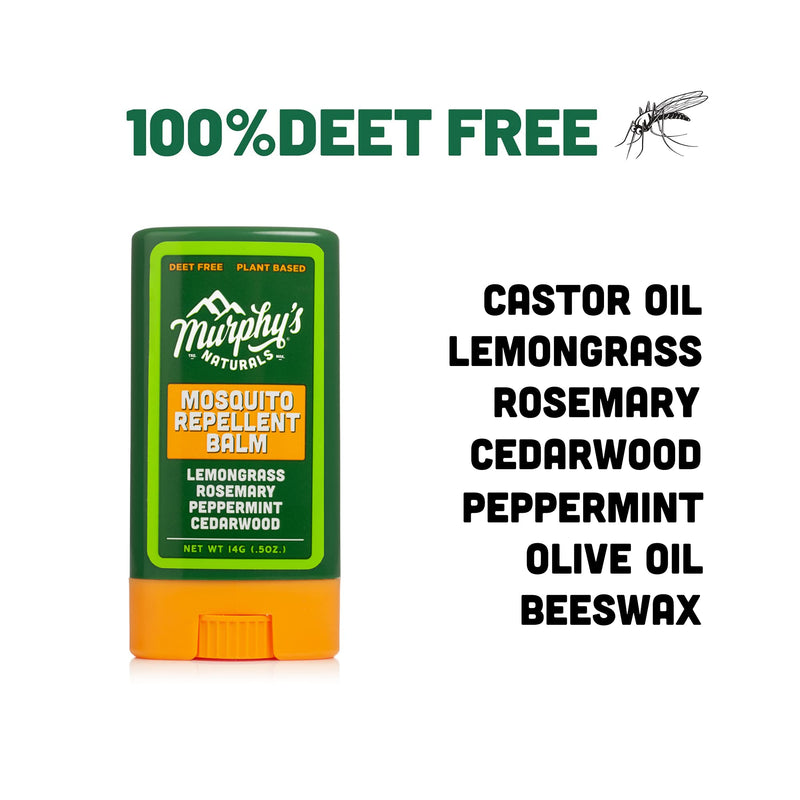 Murphy's Naturals Mosquito Repellent Balm Stick | Plant Based, Natural Ingredients | DEET Free | Travel/Pocket Size | 0.5 oz | 3 Pack - NewNest Australia