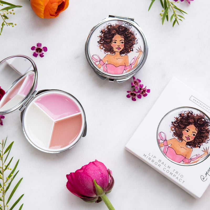 Heathcote & Ivory @Moomooi #Someflowergirls Lip Balm Trio Mirror Compact, 12.7G - NewNest Australia