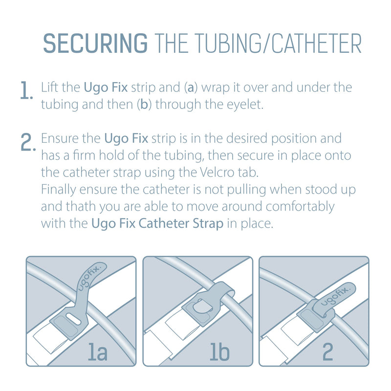 Ugo Fix Catheter Strap (X5) - Catheter Fastening Strap/Catheter Holder With Non-Slip And Allergy Free Silicone Handle And Free Laundry Bag (Long) (Pack Of 5) - NewNest Australia