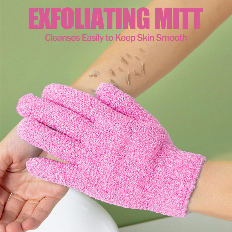 SYEYCW 6 pairs of exfoliating gloves body, exfoliating gloves made of bamboo, double-sided exfoliating bath gloves, shower gloves for shower, spa, massage, dead skin remover, peeling mitts, bath accessories - NewNest Australia