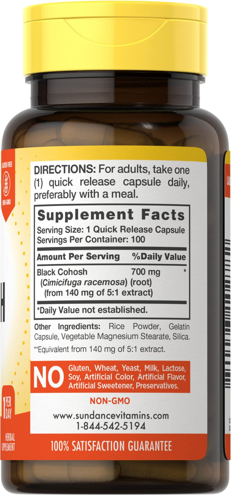 Sundance Black Cohosh 700 mg, 100 Count - NewNest Australia