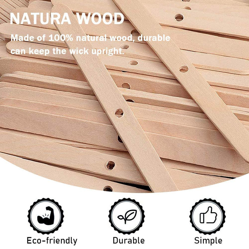 Wooden Candle Wick Holders Pack of 150pcs Wick Centering Devices Candle Wick Bars for Candle Making … (4.5inch - 150pcs) 4.5inch - 150pcs - NewNest Australia