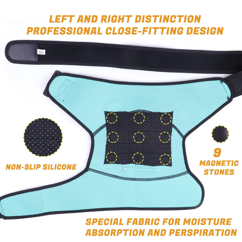 Thx4COPPER Magnetic Shoulder Brace, Compression Support Wrap Belt, Adjustable Stabilizer,Arm Injury Prevention for Dislocated AC Joint, Labrum Tear, Pain, Arthritis, Bursitis, Scapula Tendonitis-RL Right L-XL - NewNest Australia
