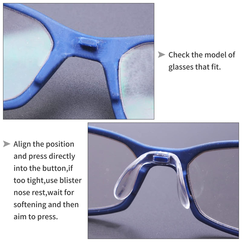 Gorgecraft 6 Styles 24 Pieces U-Shaped Glasses Nose Pads Bridge Plastic Non-Slip Soft Glasses Nose Support Holder Piece Set For Glasses Sunglasses Accessories - NewNest Australia