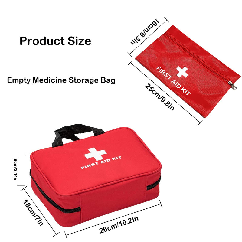 Gute First Aid Empty Kit,2 Pcs First Aid Bags,Medicine Bags,Small Portable Emergency Bag,Medicine Storage Bag for Home,Office,Camping,Boat,Car,Travel,Outdoor(Bag Only) - NewNest Australia