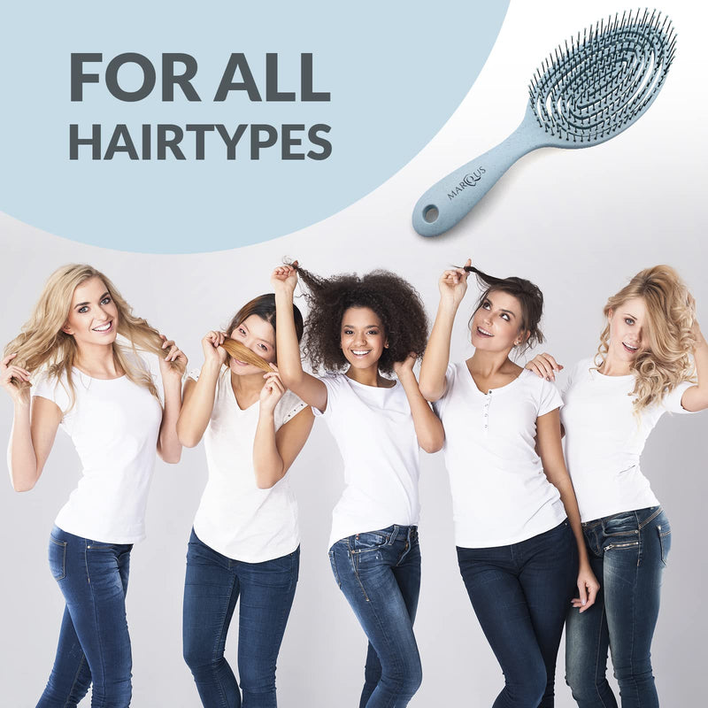 marQus Detangle Hair Brush women and men, Exclusive Ultra-soft bending Bristles and Body - Glide Through Tangles With Ease For All Hair Types - Women, Men, Wet And Dry Hair, 1pcs Arctic Brush - NewNest Australia