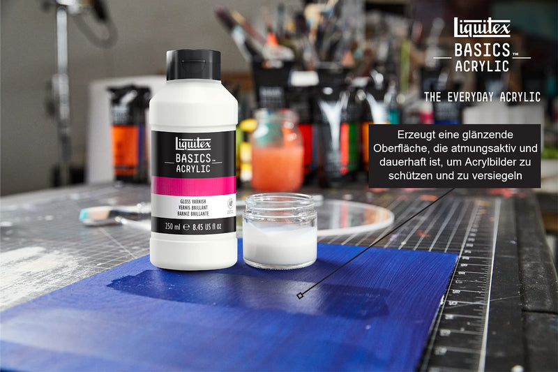 Liquitex BASICS Gloss Varnish, 250ml - NewNest Australia