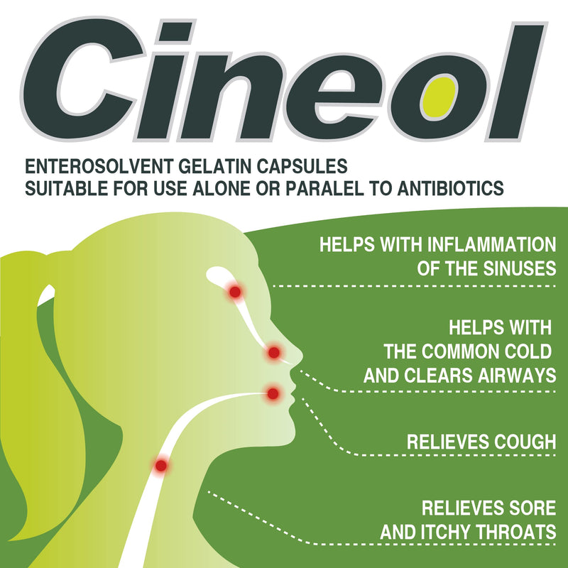 Cineol Eucalyptol - 100% Natural - Capsules With Eucalyptus Oil - For Inflammation Of The Upper Respiratory Tract And Colds - Dietary Supplement - Pack Of 50 - NewNest Australia