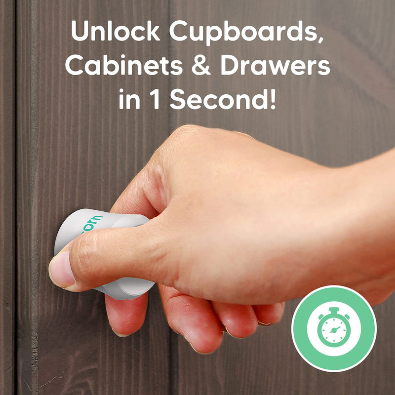 Aycorn Cabinet Locks Child Safety, Magnetic Child Proof Locks for Cabinet Doors Easy Install No Screws or Drilling - 10 Locks & 2 Keys - NewNest Australia