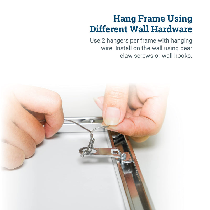 Metal Frame Euro D-Ring Picture Hangers for Metal Frames - 12 Pack - for Open-Type Frame Channels - NewNest Australia