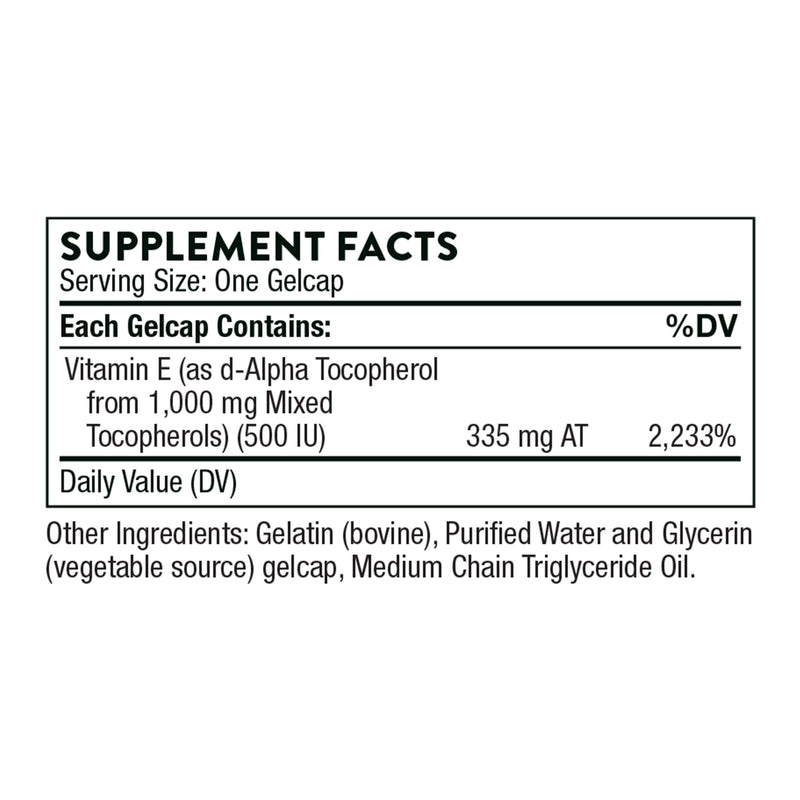 Thorne Research - Ultimate-E - Contains All of The Natural Forms of Vitamin E - 60 Gelcaps - NewNest Australia