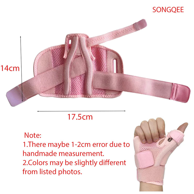 Wrist Thumb Support Splint Brace Hand Straps, Adjustable Sports Finger Guard for Carpal Tunnel Syndrome, Arthritis, Tendonitis, Sprains, Strains, Thumb Immobilizer 1 size fit Left or Right Hand(Pink) - NewNest Australia