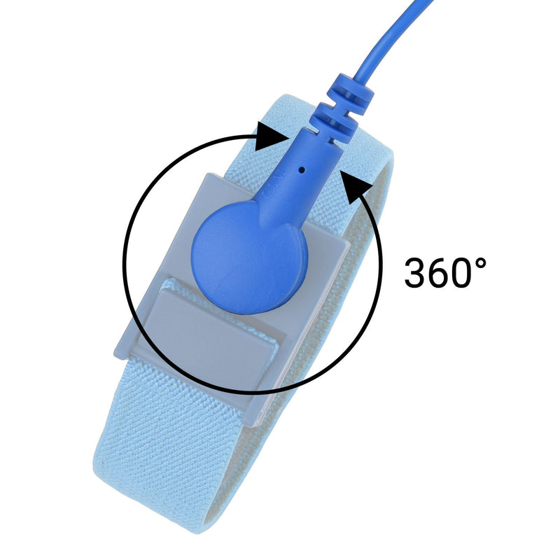 Anti Static Wrist Straps - 3 Pack - Reusable Anti-Static Wrist Straps Equipped with Grounding Wire and Alligator Clip - Enables You to Ground Yourself While Working on Sensitive Electronics 2x Black + 1x Blue - NewNest Australia